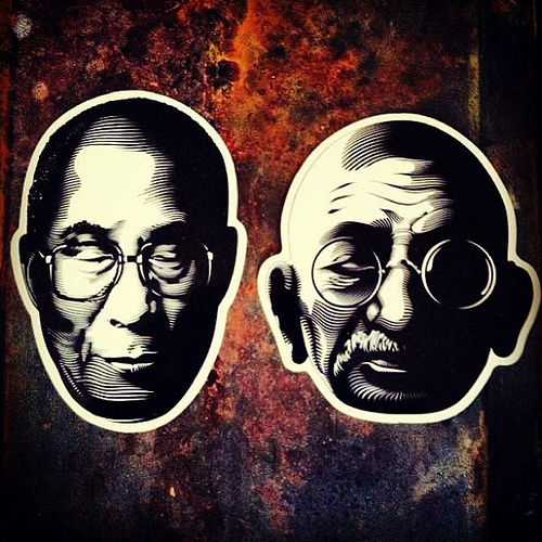 GODS ON EARTH Photo By @reefkillspop #Bodhisattva #DalaiLama #Gandhi #CryptikMovement